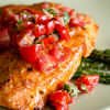 Salmon with Cherry Tomato Salsa and Asparagus