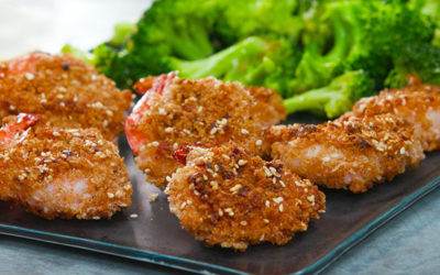 Sesame Shrimp with Ginger Broccoli