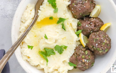 Bison Meatballs & Cauliflower Mash