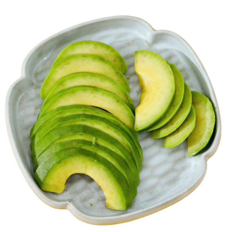 Image of freshly sliced avocado on a white plate for healthy recipe PPMA private physicians medical associates