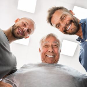 Image of three generations of men - grandfather, father, son. PPMA private physicians medical associates