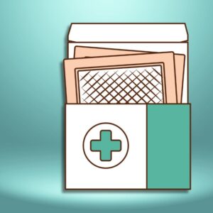 A graphic depicting a box of topical medicinal patches