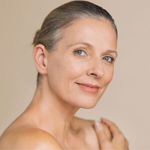 Healthy middle-aged woman with healthy iron levels