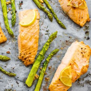 Balsamic Glazed Salmon with Roasted Vegetables