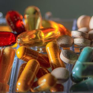 Colorful vitamin supplements. Be wary of fake vitamins