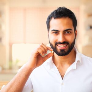Man taking supplement